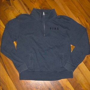 Gray Victoria’s Secret PINK Sweatshirt Quarter Zip